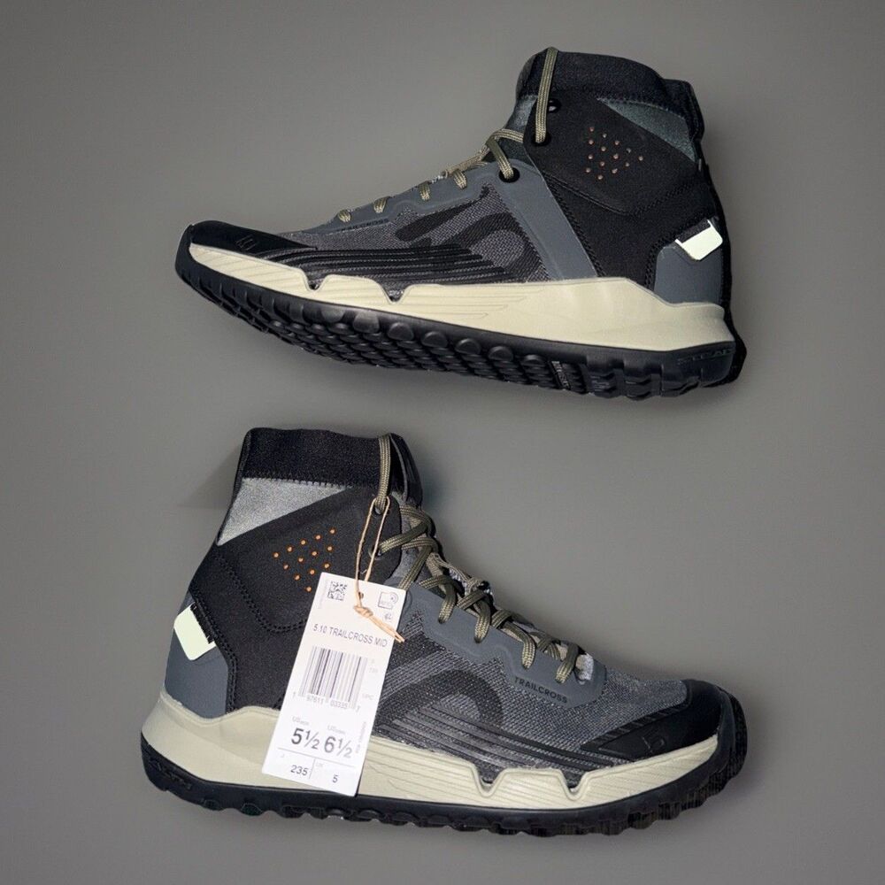 NWT adidas 5.10 Trailcross Mid Gray/Black Color Size 6.5 Women’s